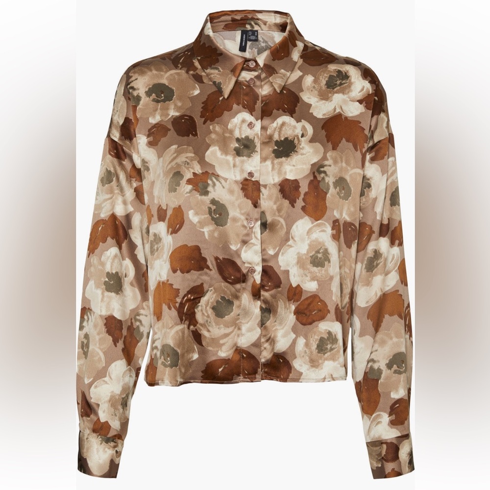 VERO MODA Merle Nelly Floral Print Button-Up Shirt